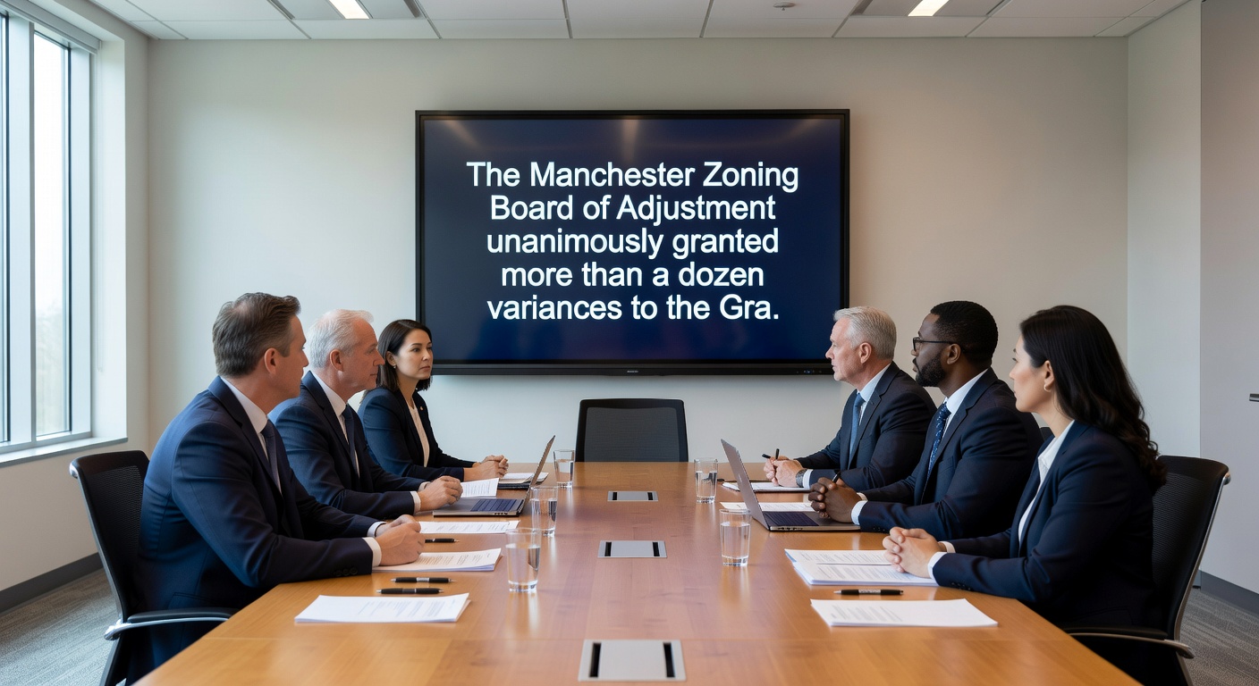 Rendering of the proposed Revo Casino expansion, illustrating the 73,000-square-foot facility with restaurants and function spaces amid Manchester's urban setting