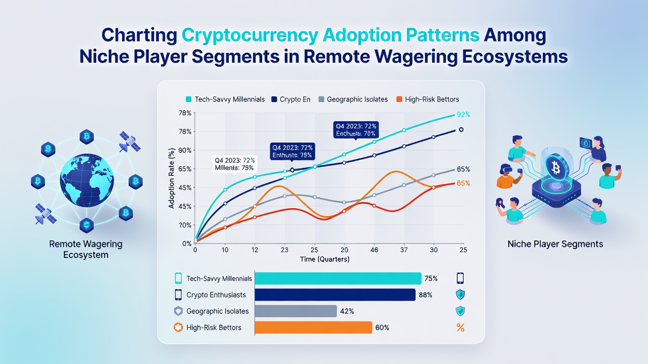 Data visualization of cryptocurrency wallet activity segmented by player demographics in online betting environments