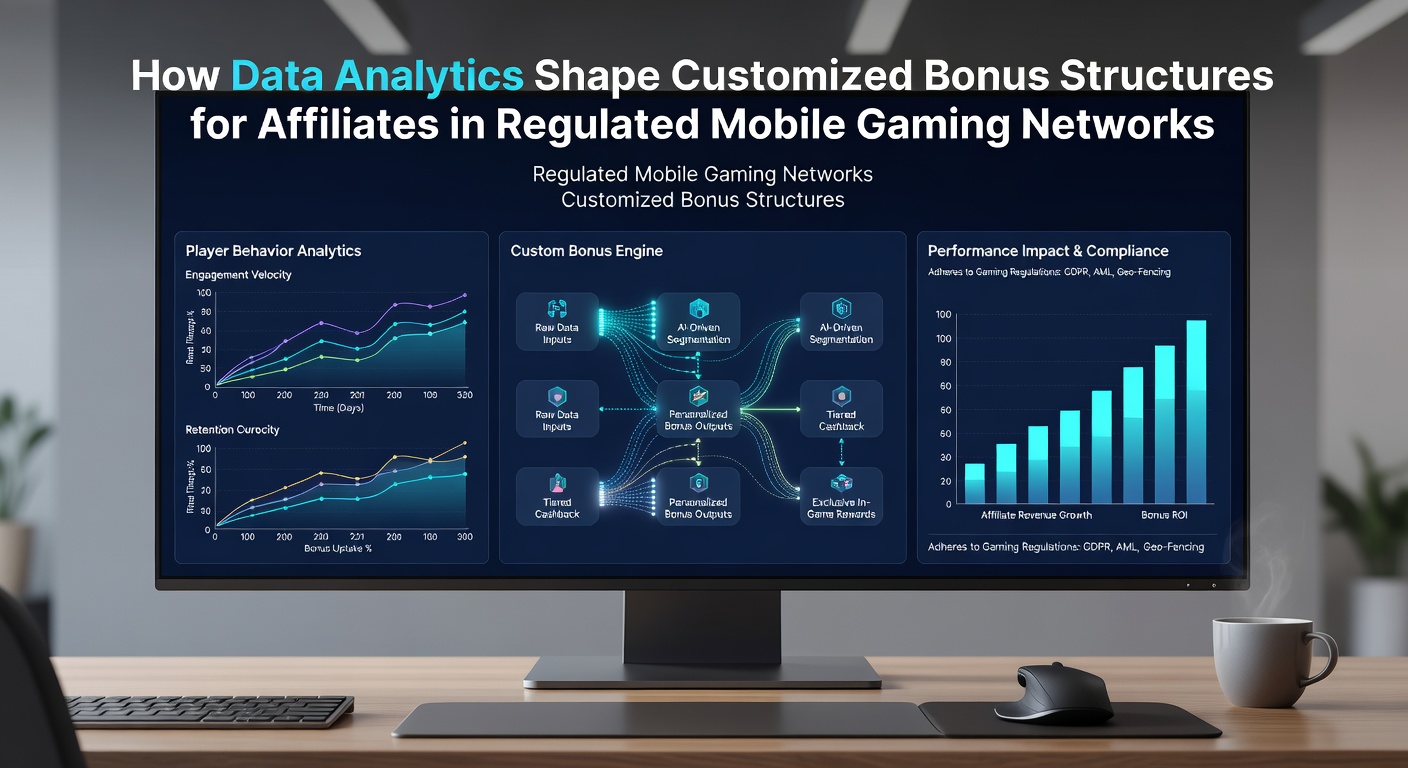 Affiliate dashboard interface displaying customized bonus tiers and player segmentation data in a mobile gaming context