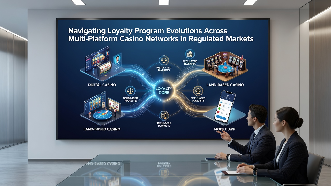 Data dashboards showing loyalty point flows between casino platforms