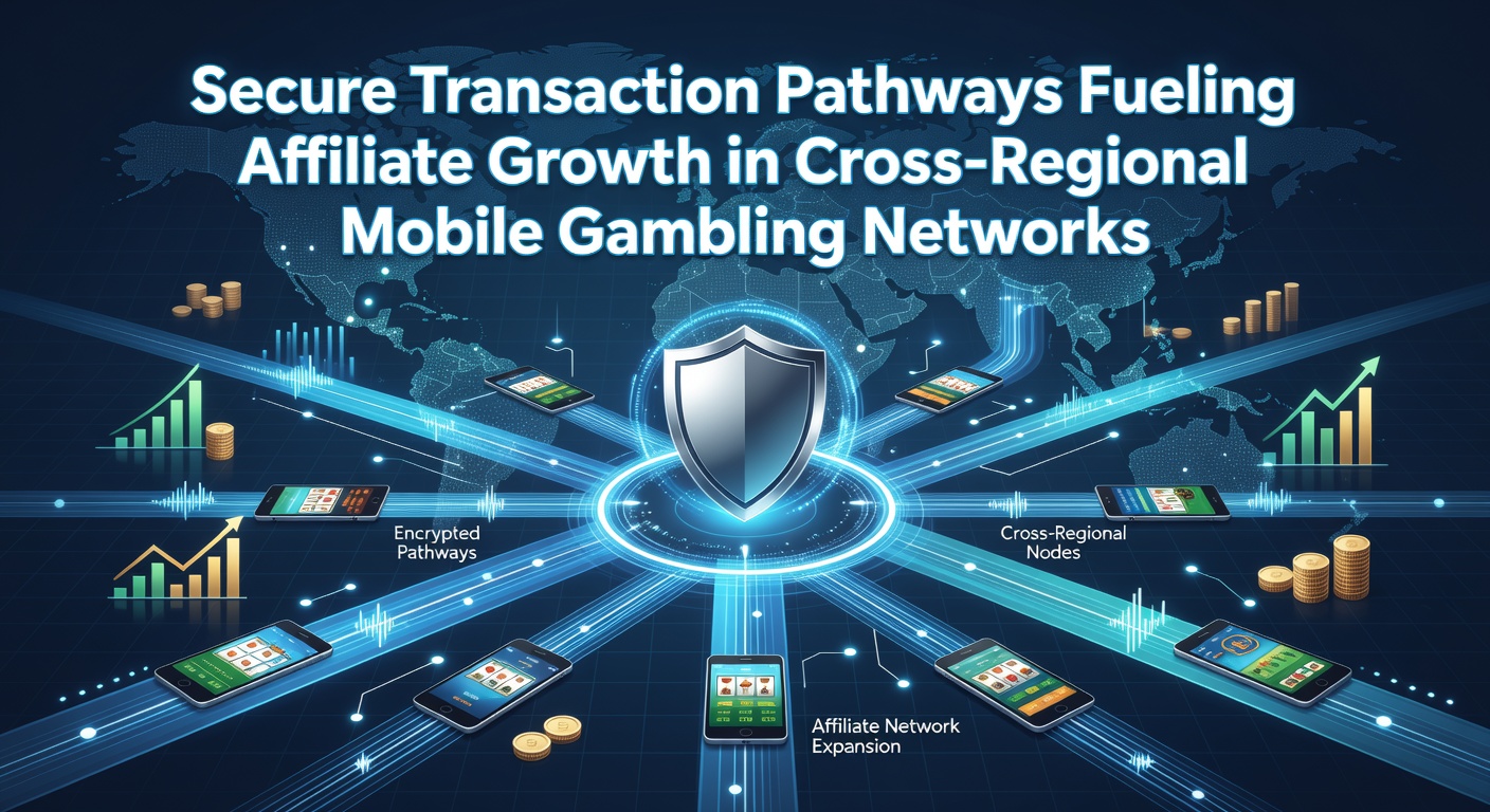 Secure transaction pathways diagram showing encrypted mobile payment flows across international gambling networks