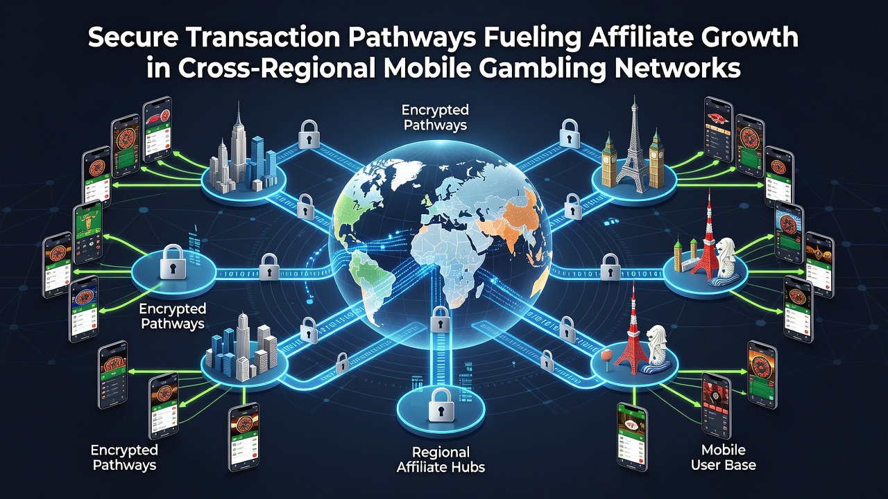 Affiliate dashboard displaying real-time commission tracking across mobile gambling regions